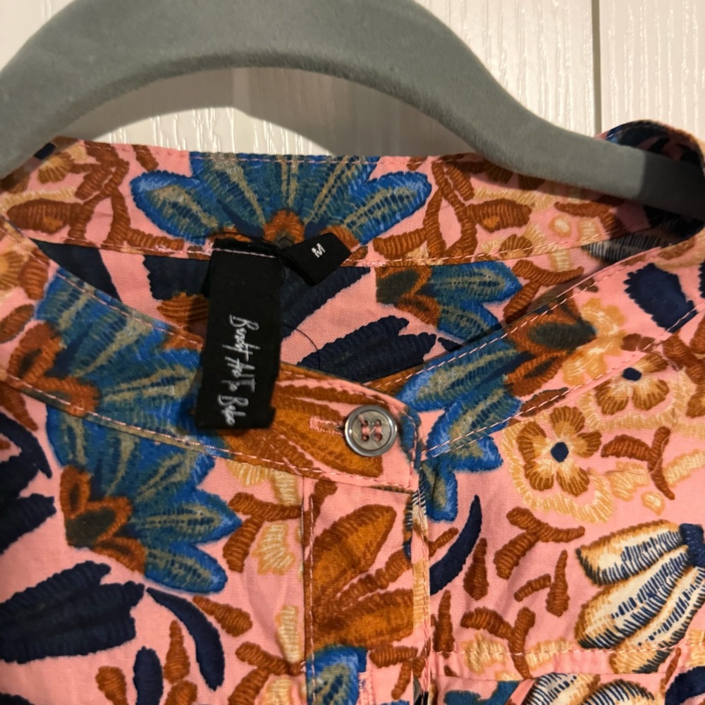 Floral Puff-Sleeve Women's Top in Multi-Color - Picture 3 of 3